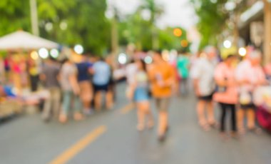 Arka plan kullanımı için günlük piyasanın soyut bulanık görüntüsü.