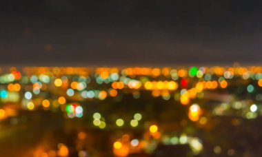 Arka plan kullanımı için Tayland, Chiang Mai 'den bulanık ışıklar. arkaplan kullanımı için .