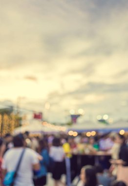 Arka plan kullanımı için Bokeh ile sokak festivalinin klasik ton bulanık görüntüsü .