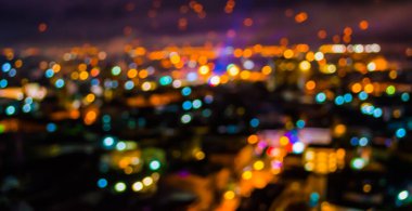 Arka plan kullanımı için Tayland, Chiang Mai 'den bulanık ışıklar. arkaplan kullanımı için .