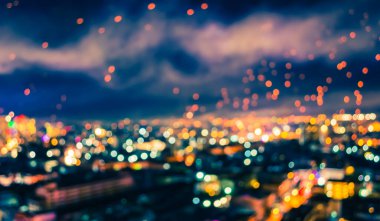 Arka plan kullanımı için Tayland, Chiang Mai 'den bulanık ışıklar. arkaplan kullanımı için .