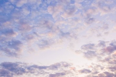 Akşam vakti arkaplan kullanımı için açık gökyüzü görüntüsü. (mor ton))