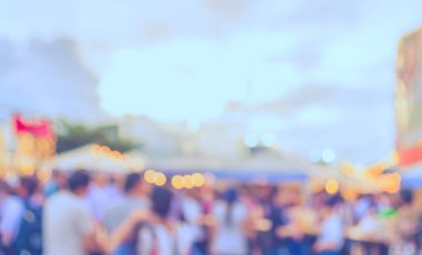 Arka plan kullanımı için Bokeh ile sokak festivalinin klasik ton bulanık görüntüsü .
