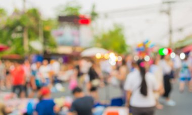 Arka plan kullanımı için günlük piyasanın soyut bulanık görüntüsü.