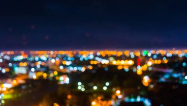 Arka plan kullanımı için Tayland, Chiang Mai 'den bulanık ışıklar. arkaplan kullanımı için .