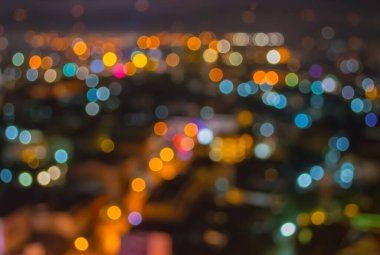 Arka plan kullanımı için Tayland, Chiang Mai 'den bulanık ışıklar. arkaplan kullanımı için .