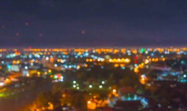 Arka plan kullanımı için Tayland, Chiang Mai 'den bulanık ışıklar. arkaplan kullanımı için .