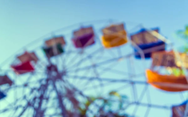 Vintage Tone Blur Image Theme Park Day Time Background Usage — Stock Photo, Image