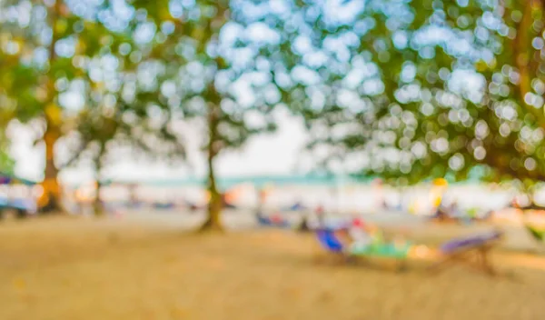 Image Abstraite Personnes Floues Marchant Sur Plage Pour Une Utilisation — Photo