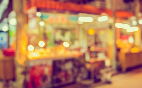 Imagem Abstract Blur Food Stall Mercado Noturno Rua Com Bokeh — Fotografia de Stock