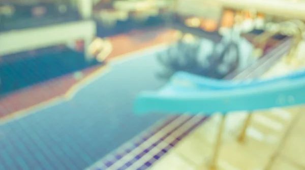 Image Blurred Swimming Pool Bokeh Background Usage Vintage Tone — Stock Photo, Image