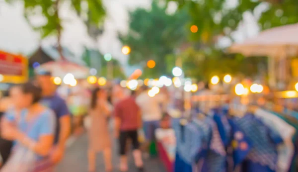 Imagem Borrão Abstrato Mercado Noturno Rua Com Bokeh Para Uso — Fotografia de Stock