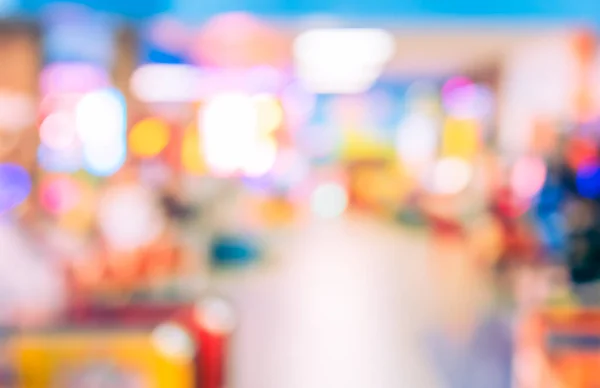 Abstract Blur Image Arcade Game Machine Shop Bokeh Background Usage — Stock Photo, Image