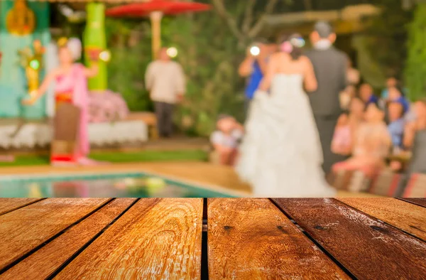 Blur Image Outdoor Wedding Party Background Usage — Stock Photo, Image