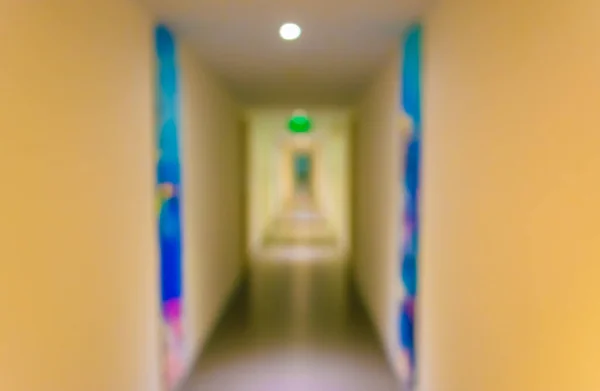 Image Blur Empty Long Corridor Background Usage — Stock Photo, Image