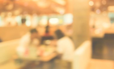 Bokeh 'li restoranın bulanık arkaplan resmi. (Klasik ton))