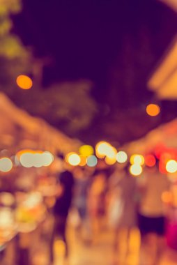 Arka plan kullanımı için Bokeh ile Gece Festivali 'nin bulanık görüntüsü. (Klasik ton))