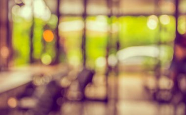 Arka plan kullanımı için kahve barı ya da Retro restoranının soyut bulanık görüntüsü. (Klasik ton))