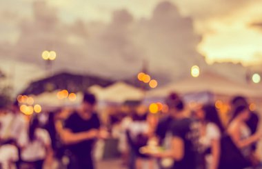 Arka plan kullanımı için Bokeh ile sokak festivalinin klasik ton bulanık görüntüsü .