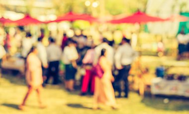 Arka plan kullanımı için Bokeh ile günlük piyasanın klasik ton bulanık görüntüsü .