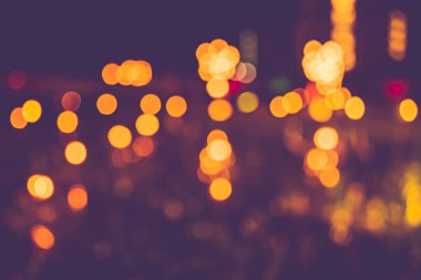 Arka plan kullanımı için gece vakti bahçede Bokeh 'in bulanık görüntüsü. (Klasik ton))