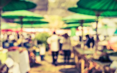 Arka plan kullanımı için Bokeh ile günlük piyasanın klasik ton bulanık görüntüsü .