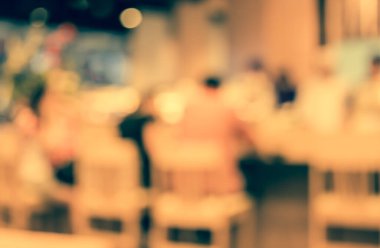 Bokeh ile Japon restoranının bulanık arkaplan görüntüsü. (Klasik ton))