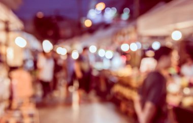 Arka plan kullanımı için Bokeh ile Gece Festivali 'nin bulanık görüntüsü. (Klasik ton))