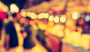 Arka plan kullanımı için Bokeh ile Gece Festivali 'nin bulanık görüntüsü. (Klasik ton))
