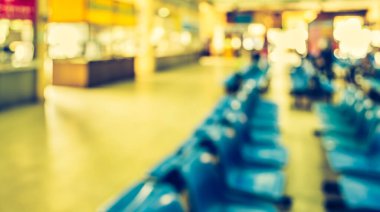 Arka plan kullanımı için Bokeh ile yolcu koltuğunun soyut bulanık görüntüsü. (Klasik ton))