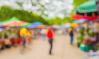 Arka plan kullanımı için günlük piyasanın soyut bulanık görüntüsü .