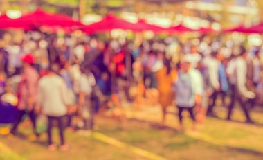 Arka plan kullanımı için Bokeh ile günlük piyasanın klasik ton bulanık görüntüsü .