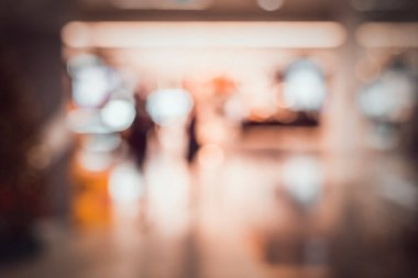 Alış veriş merkezinin ve insanların arka plan kullanımı için bulanık tonu.