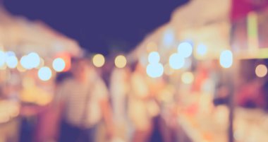 Arka plan kullanımı için Bokeh ile Gece Festivali 'nin bulanık görüntüsü. (Klasik ton))