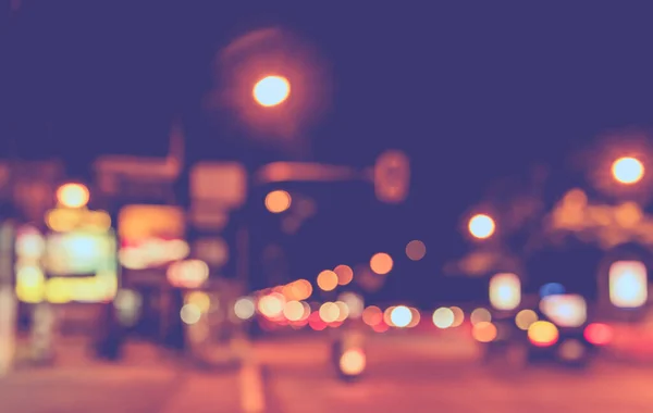 Image Floue Abstraite Road Dans Nuit Avec Bokeh Pour Une — Photo