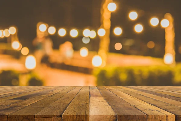 Image Blur Outdoor Restaurant Night Time Background Usage Винтажный Тон — стоковое фото