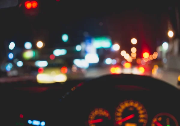 Wazig Beeld Van Mensen Rijden Auto Dag Tijd Voor Achtergrondgebruik — Stockfoto