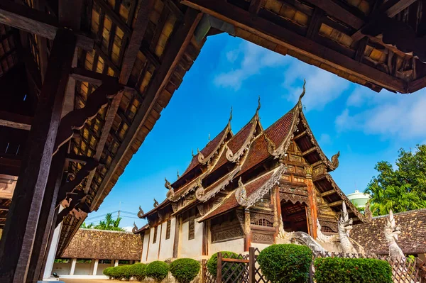 Wat Ton Kain Templo Antigo Feito Madeira Conhecido Como Marco — Fotografia de Stock