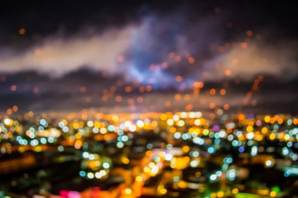 Imagem Borrão Tom Vintage Luzes Cidade Fogos Artifício Durante Cerebração — Fotografia de Stock