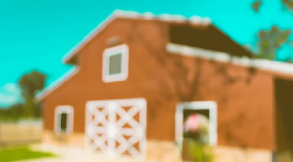 Image Blur Barn Sunny Day Background Usage Винтажный Тон — стоковое фото