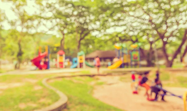 Abstract Blur Image Outdoor Playground Garden Bokeh Background Usage Vintage — Stock Photo, Image