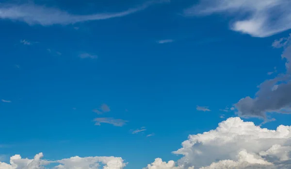 Afbeelding Van Blauwe Lucht Met Witte Wolken Dag Tijd Voor — Stockfoto