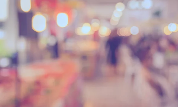 Imagem Desfoque Tom Vintage Food Stall Mercado Interno Com Bokeh — Fotografia de Stock