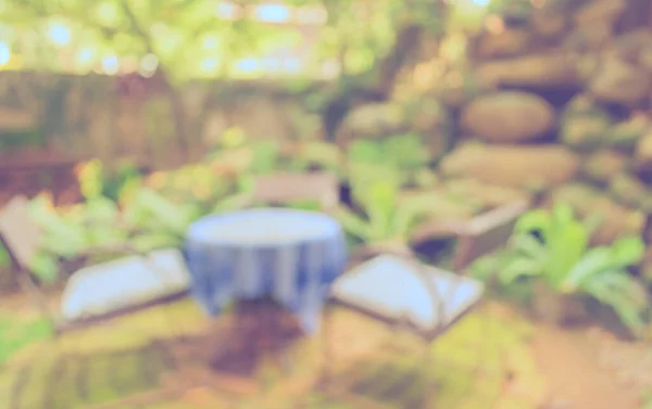 Immagine Astratto Offuscata Capanna Caffè All Aperto Durante Giorno Giardino — Foto Stock