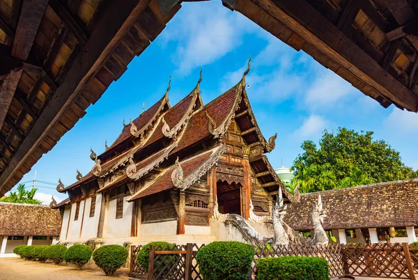 Wat Ton Kain Templo Antigo Feito Madeira Conhecido Como Marco — Fotografia de Stock