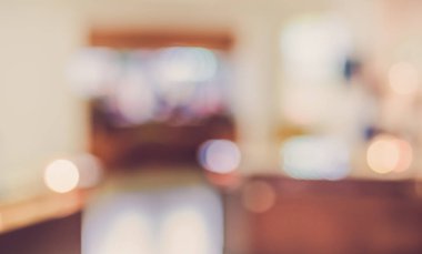 Arka plan kullanımı için Bokeh ile koridorun soyut bulanık görüntüsü. (Klasik ton))