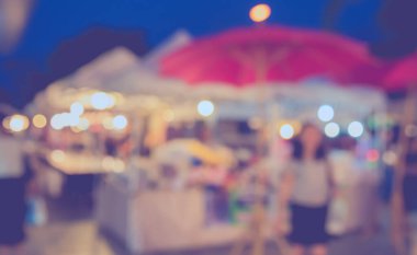 Arka plan kullanımı için Bokeh ile Gece Festivali 'nin bulanık görüntüsü. (Klasik ton))