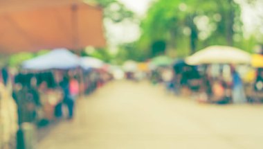 Arka plan kullanımı için günlük piyasanın soyut bulanık görüntüsü. (Klasik ton))