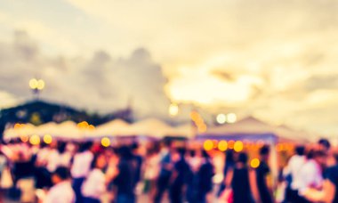 Arka plan kullanımı için Bokeh ile sokak festivalinin klasik ton bulanık görüntüsü .
