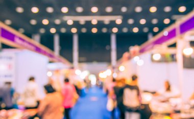 Arkaplan kullanımı için Bokeh ile soyut bulanık alışveriş salonu. (Klasik ton))